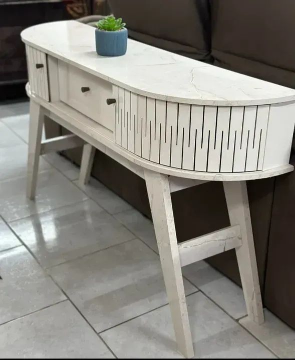 Queimão de estoque aparador estoril madetec calacata off white