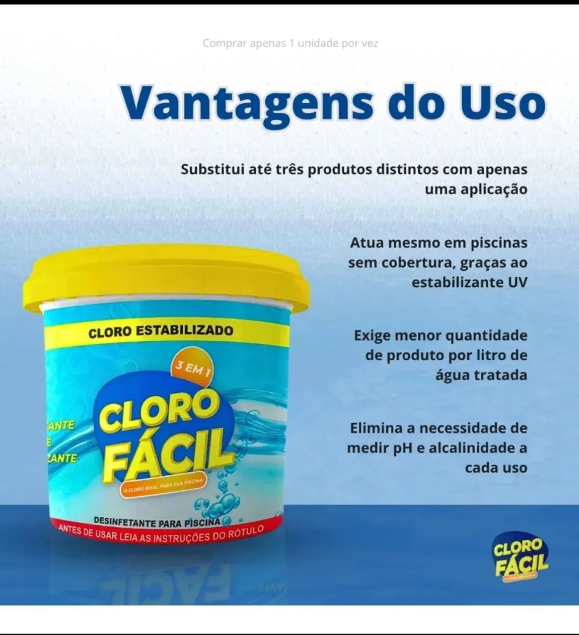 CLORO FACIL 3 EM 1 ULTRACLOR 10 KG - Foto 5