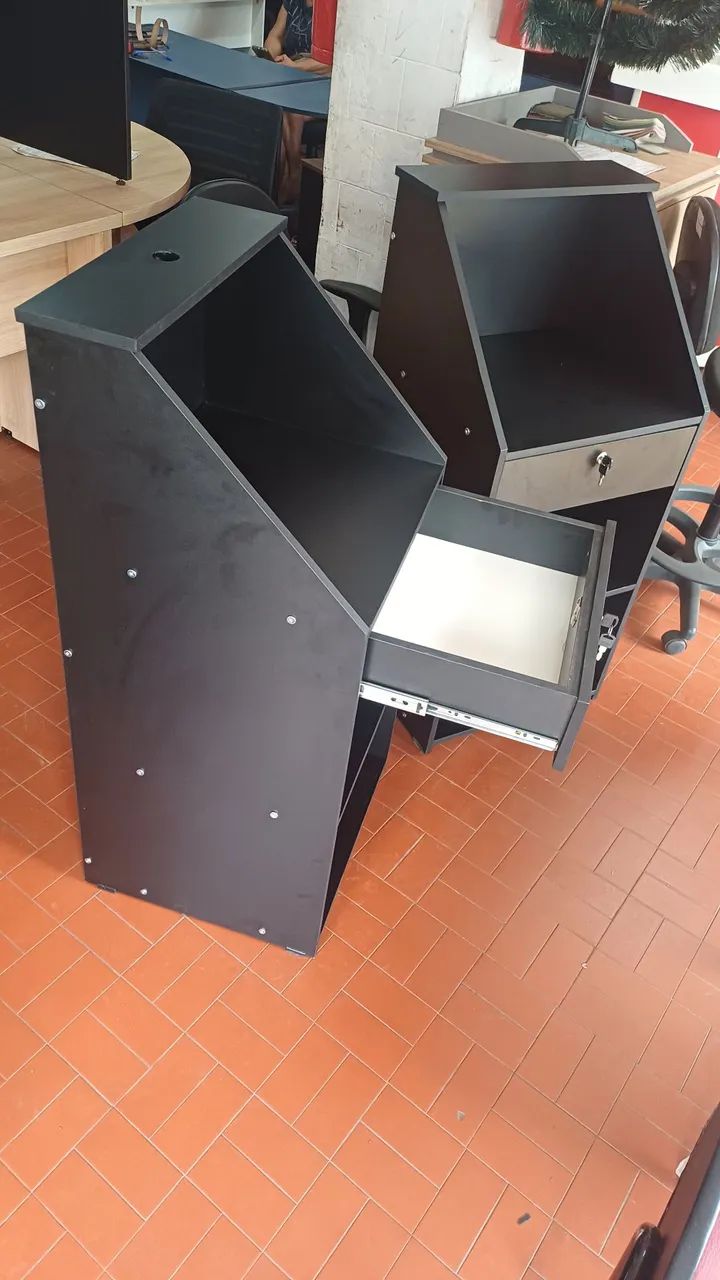 Balcão Para Caixa, Vallet, Lojas, Recepção Com Gaveta e Prateleira 100% MDF - Foto 4