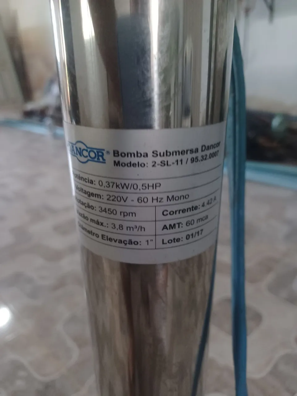 Bomba Submersa Dancor 0,37kW 2-SL-11