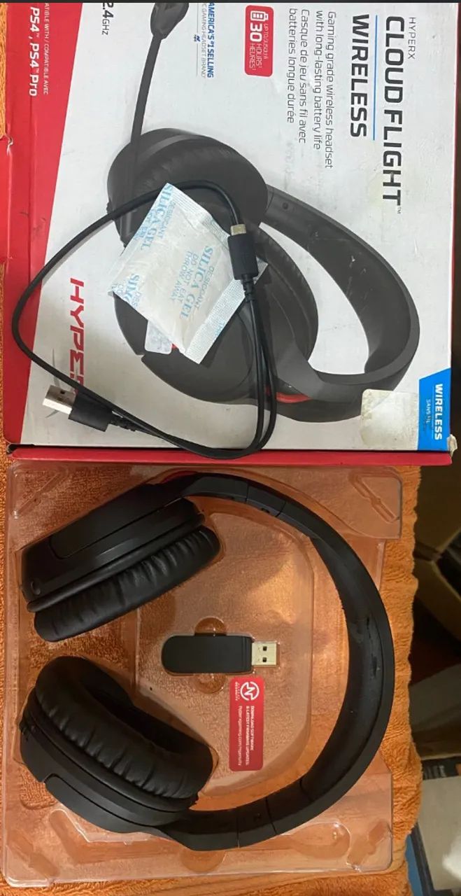hyperx gaming headset cloud flight wireless ( está sem o microfone) - Foto 2