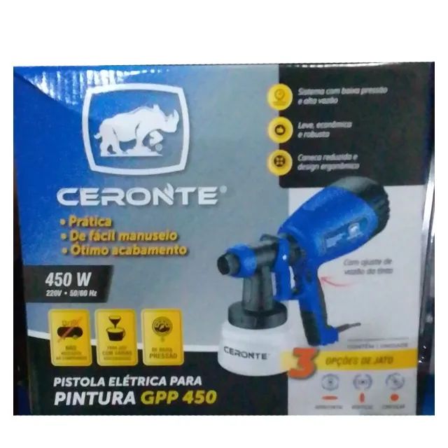 Pistola Elétrica 450w Ceronte GPP 450 P/Pintura 220v Jamo - Foto 3