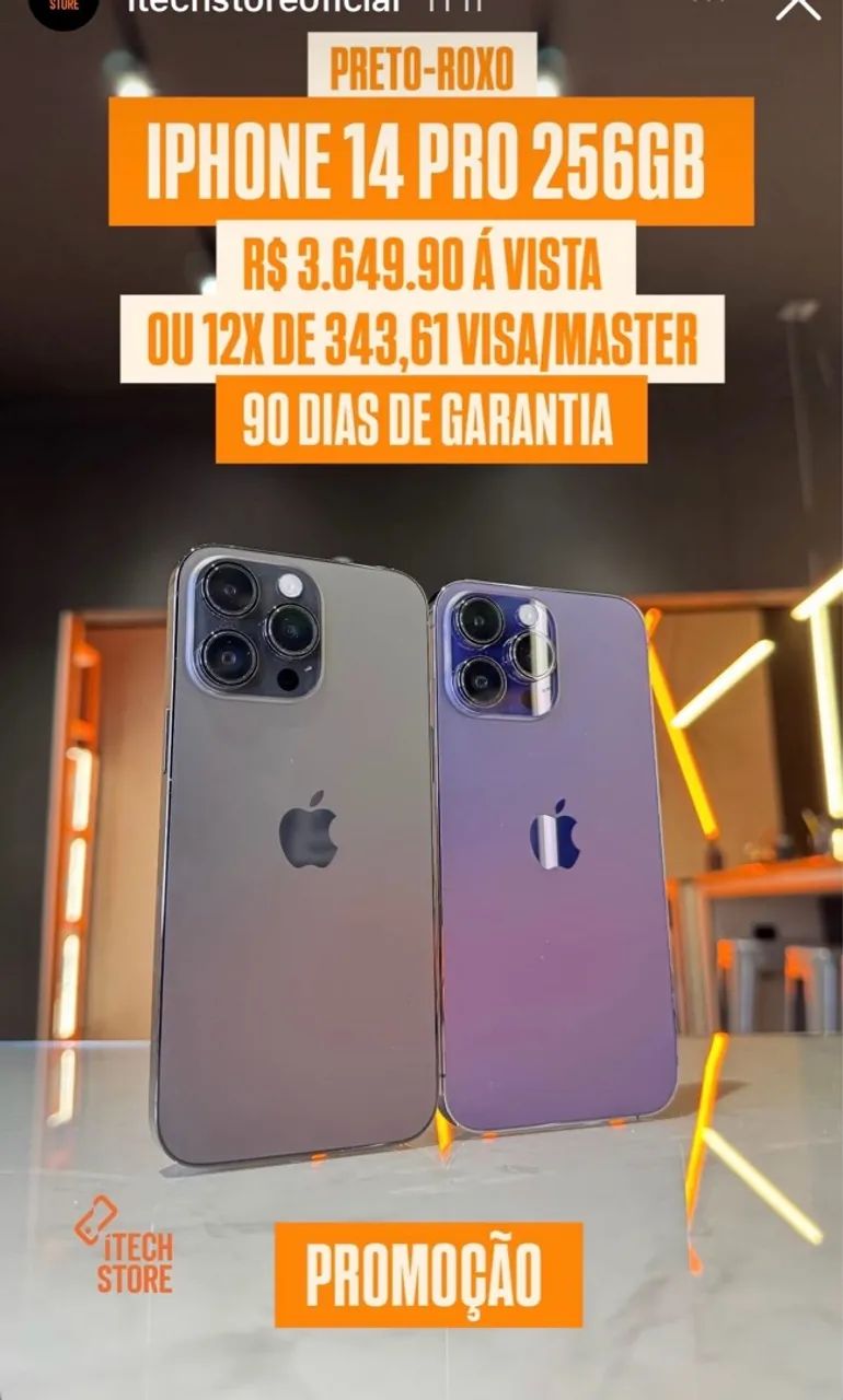 14 PRO USADO - ARMAZENAMENTO DE 256GB.!