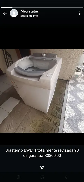 Máquina de Lavar Brastemp BWL11 Revisada - 90 Dias de Garantia