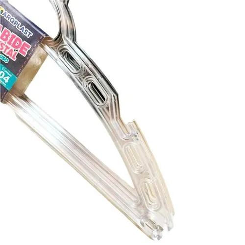 Conjunto Com 2 Cabides Crystal Adulto Multiuso Arqplast - Foto 3