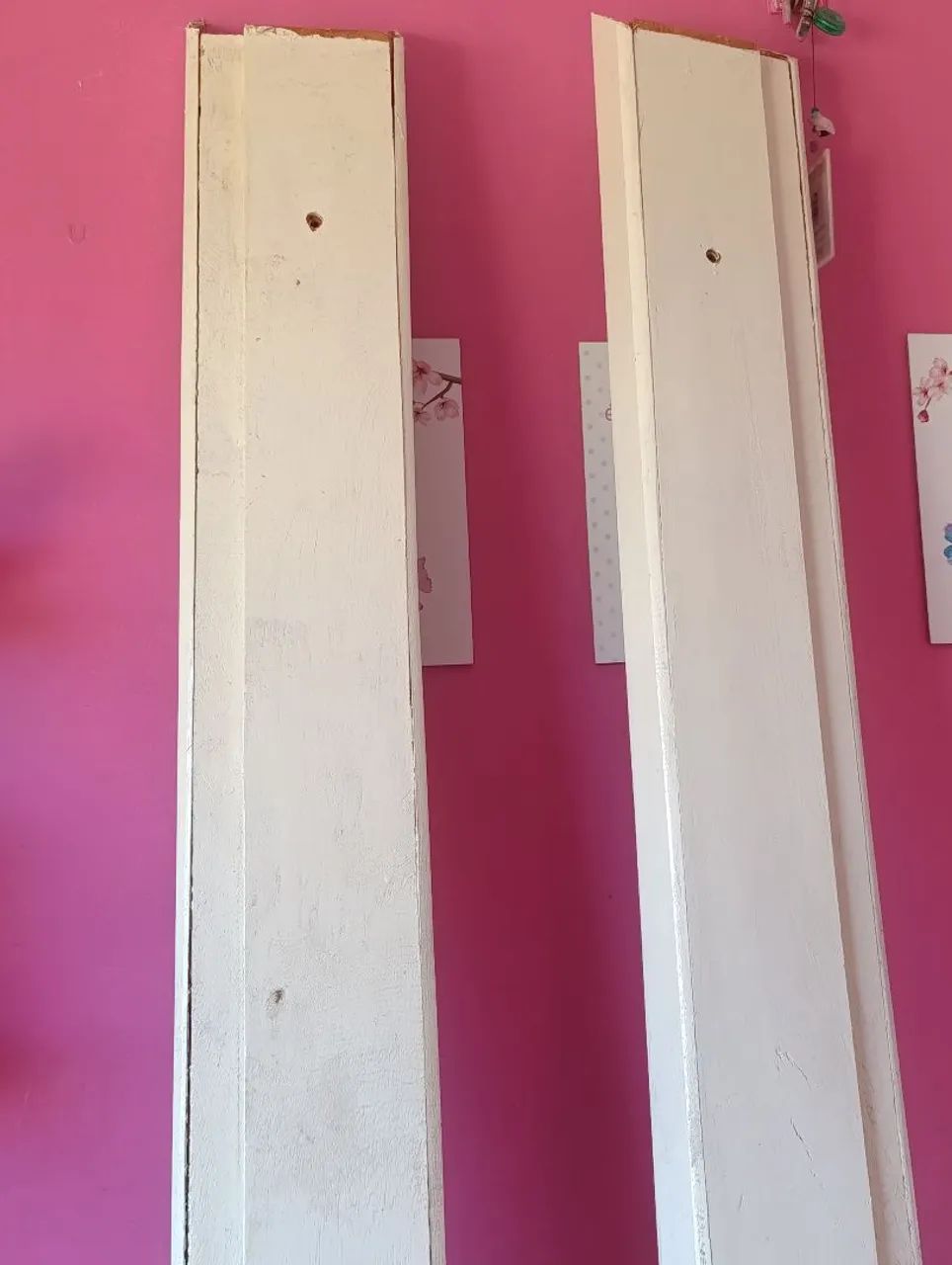 Porta de madeira branca usada APENAS 1 ANO - Foto 2