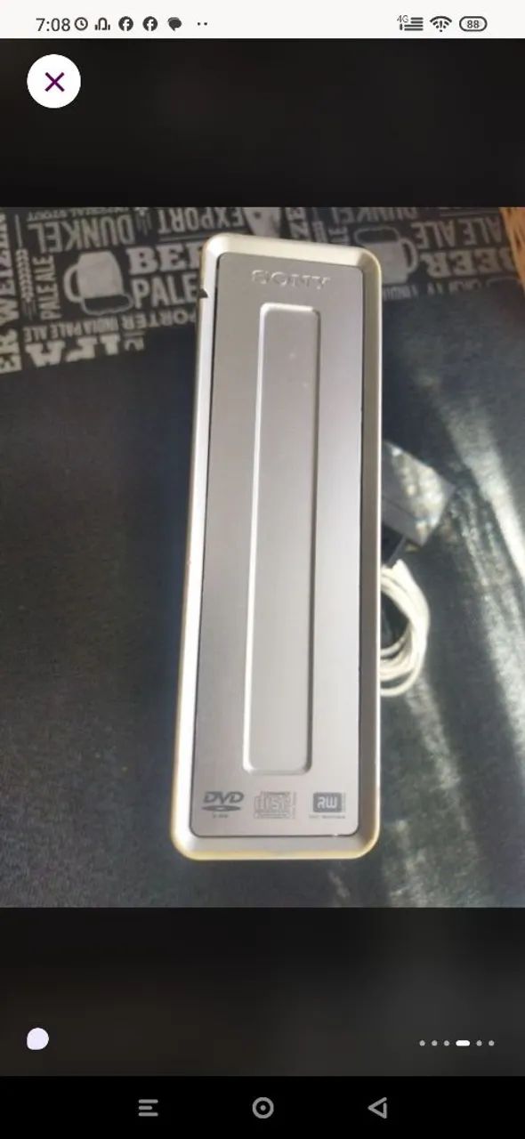 Leitor dvdrw Sony externo - Foto 2