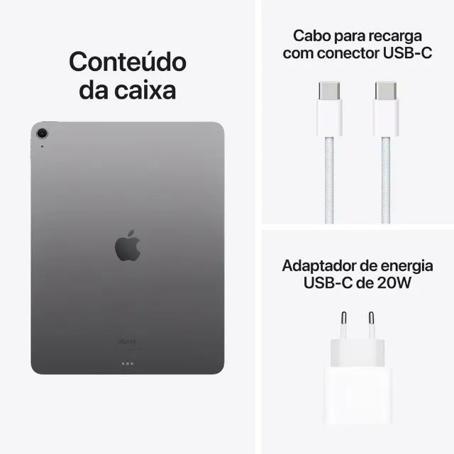 iPad Air M2 13? M2 128GB WiFI+CELULAR Cinza Espacial - Foto 3