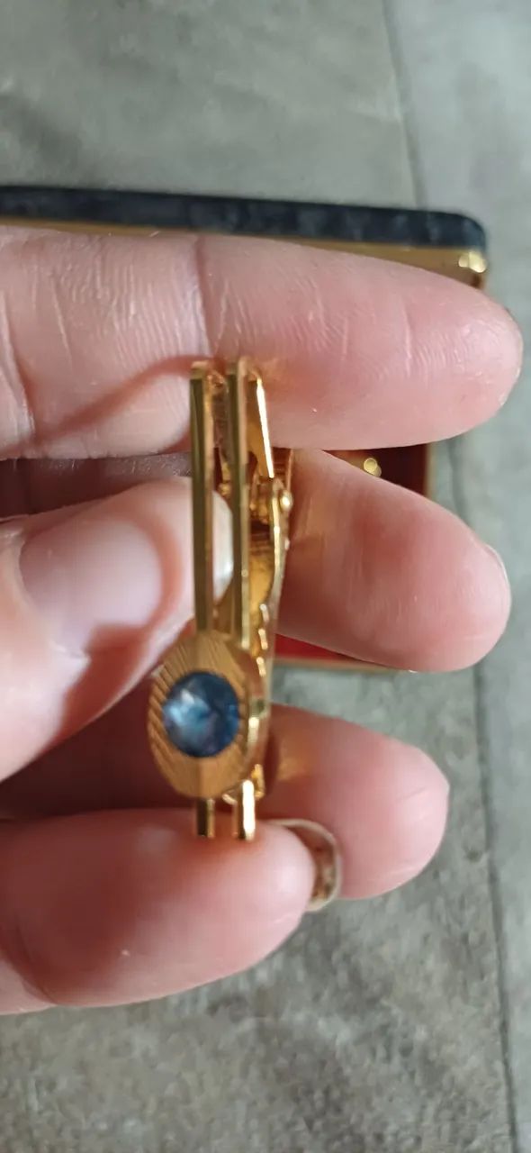 Conjunto vintage de abotoaduras folheadas a ouro  - Foto 5