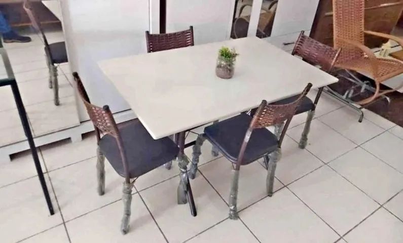 Mesa de Jantar 4 Cadeiras 1.20x75 Entrega Grátis - Foto 2