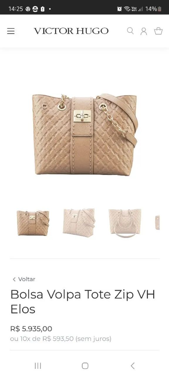 Bolsa Victor Hugo Volpa Tote - Foto 4