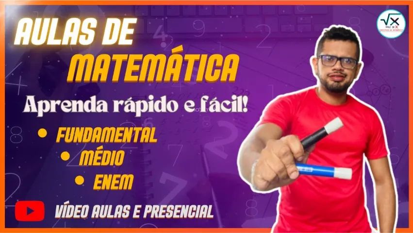 Aulas de Matemática - Prof. de Nível Fundamental, Médio e Enem!