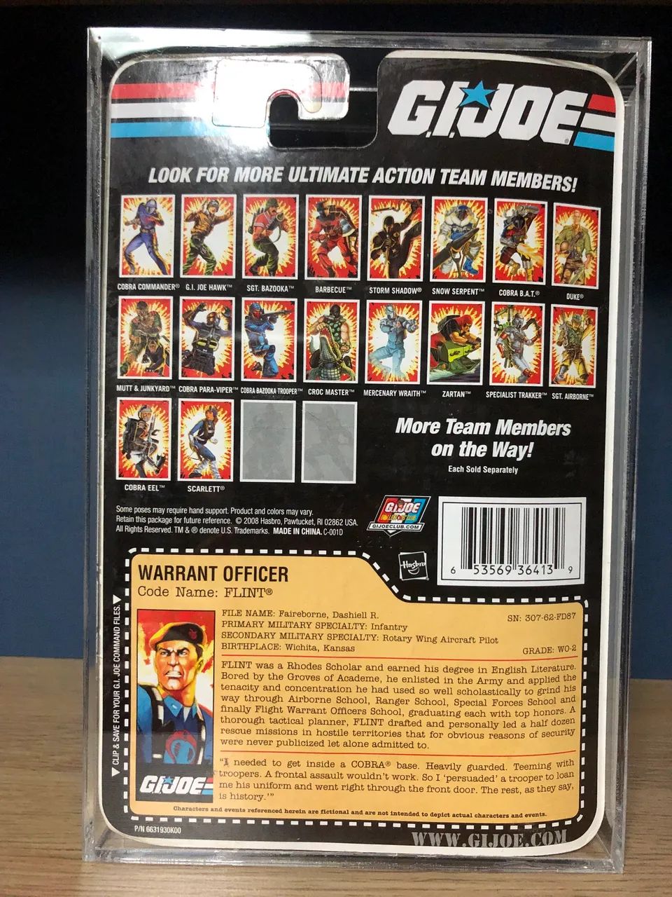Boneco Gi Joe Hasbro Flint, lacrado e com case de acrílico  - Foto 2