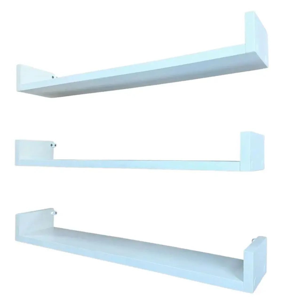 Kit 3 Prateleiras Reta De Parede U Decoração Mdf. - Foto 4