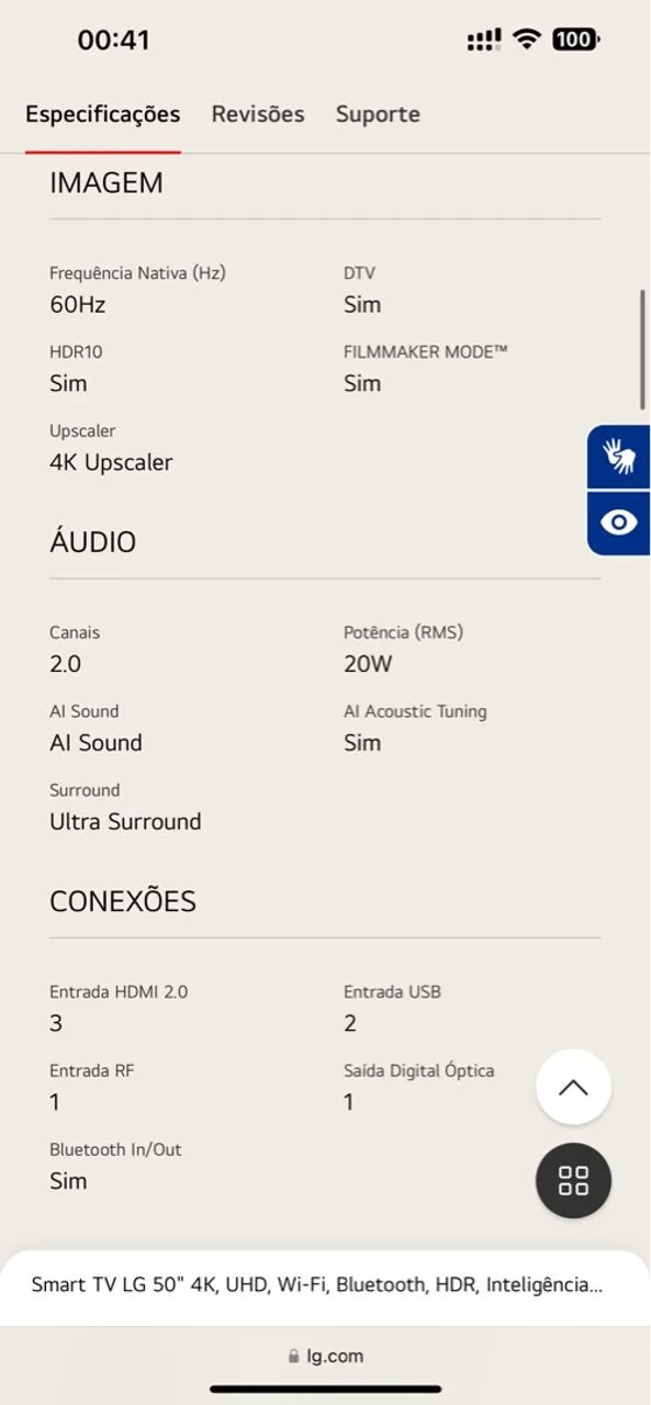 Smart TV LG 50" 4K, UHD, Wi-Fi, Bluetooth, HDR, Inteligência Artificial ThinQ AI, Google - Foto 5