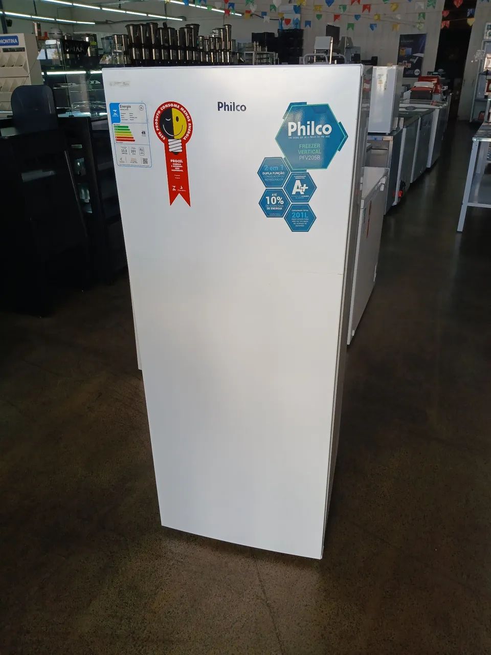 Freezer Vertical Philco PFV205B 201L Dupla Função: Freezer e Refrigerador