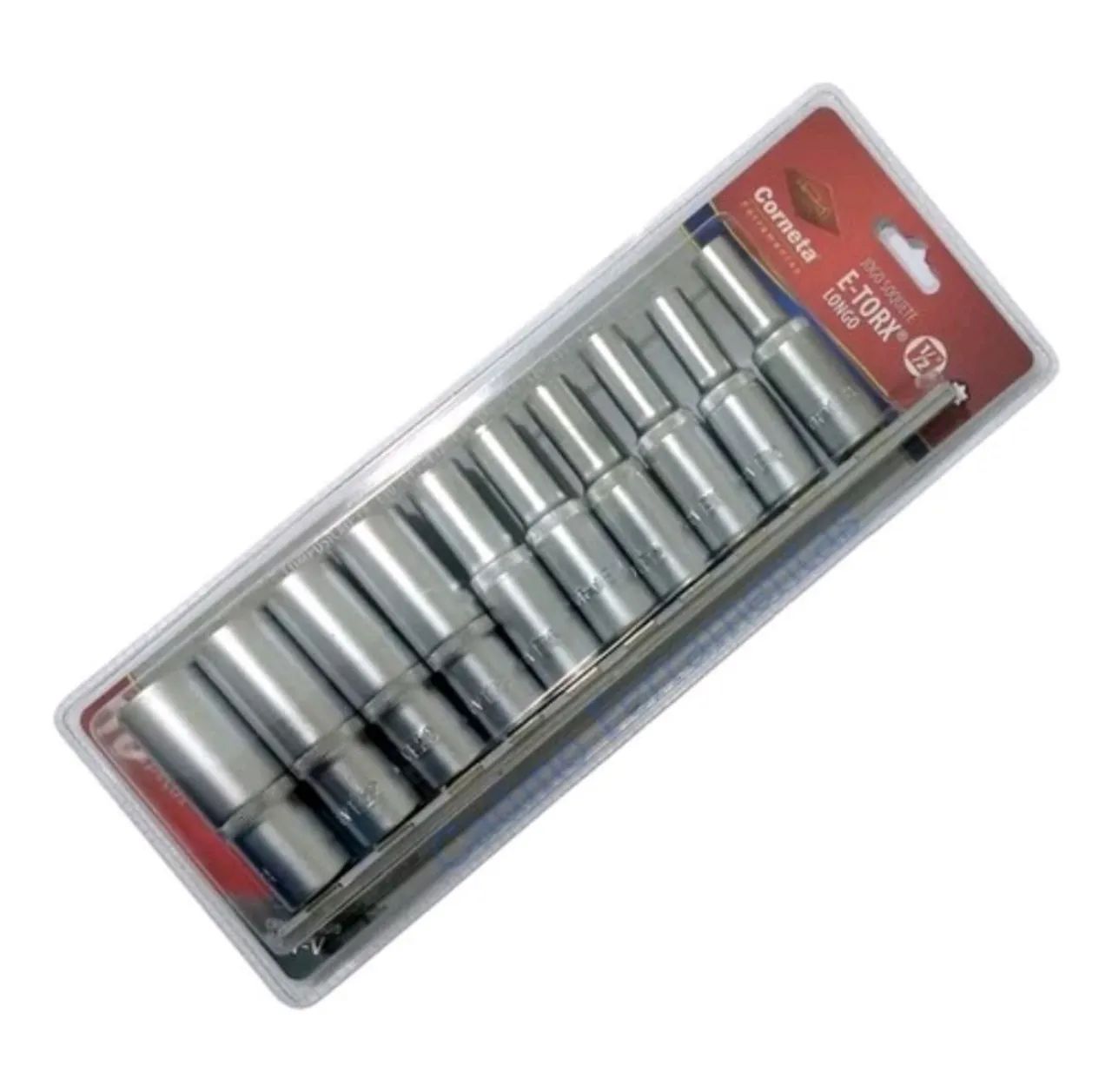 SOQUETE E-TORX LONGO JOGO 10 PEÇAS corneta legítima encaixe de 1/2? - Foto 2