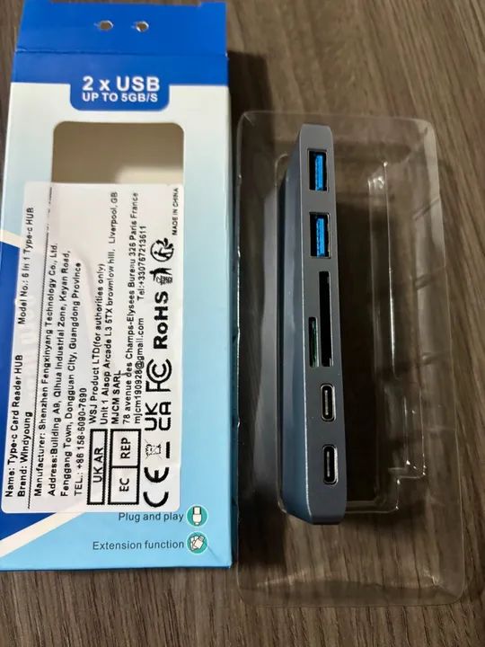 Hub USB Tipo C 6 em 1 - Leia a descrição - Foto 4