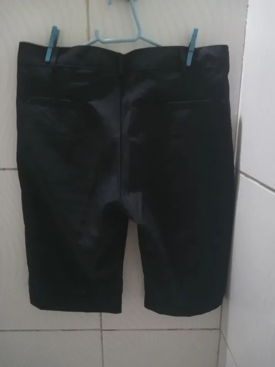 Bermuda Alfaiataria Preta Masculino N:44 - Foto 2