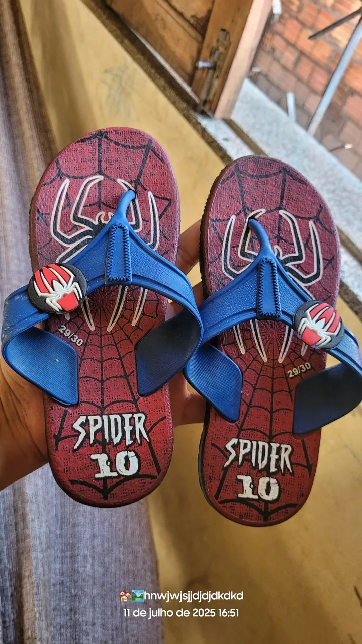 Chinelo Infantil Homem Aranha - Tamanho 29/30