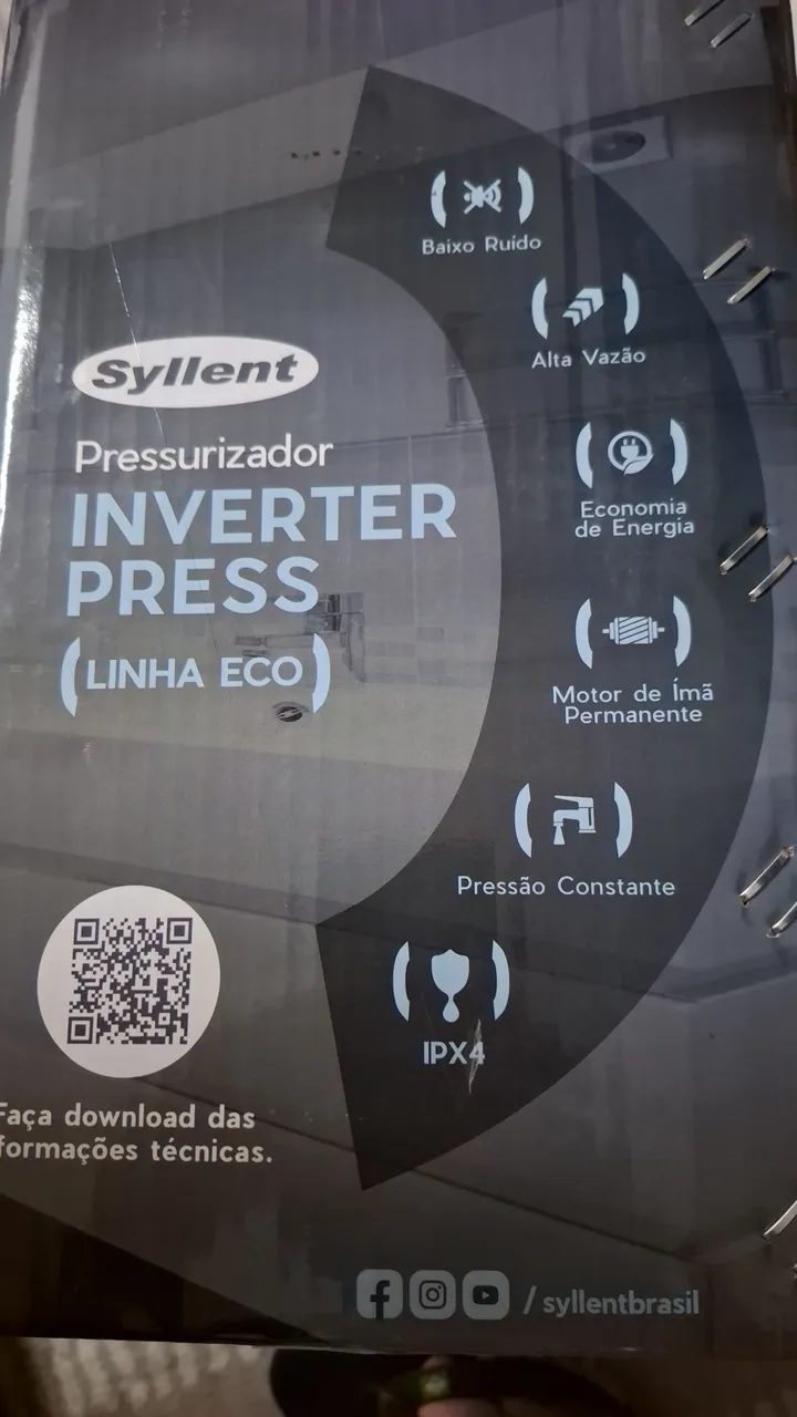Pressurizador Inverter Press Syllent - Linha Eco