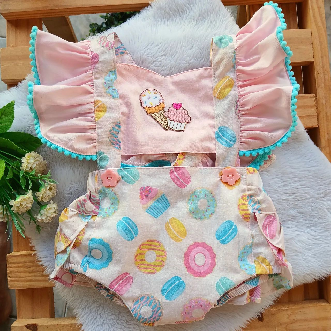 2-in-1 Dessert-themed Overalls64319320829697120