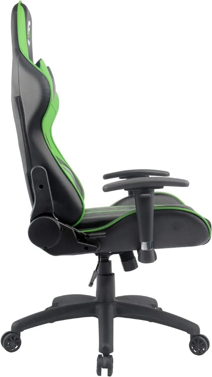 Cadeira Gamer Fortrek Black Hawk Preta/Verde, Reclinável, Ajuste Altura Braço - WZetta - Foto 5