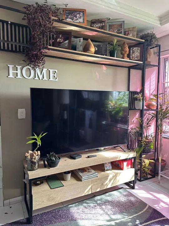Rack de TV com prateleiras e nichos - Foto 3