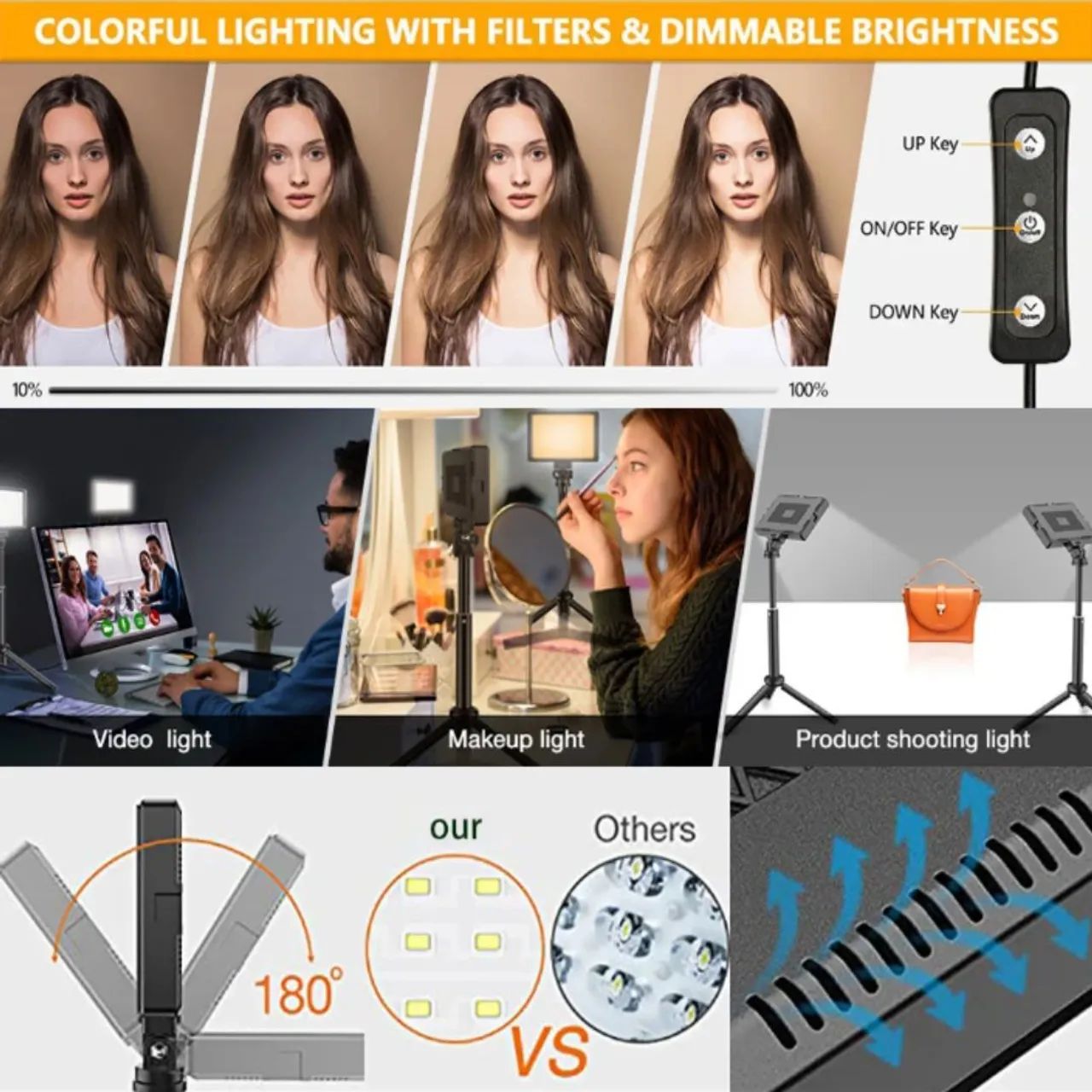 Painel LED com Tripé e Suporte para Celular - Foto 2