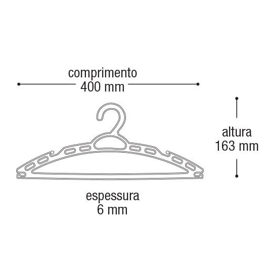 Conjunto Com 2 Cabides Crystal Adulto Multiuso Arqplast - Foto 2