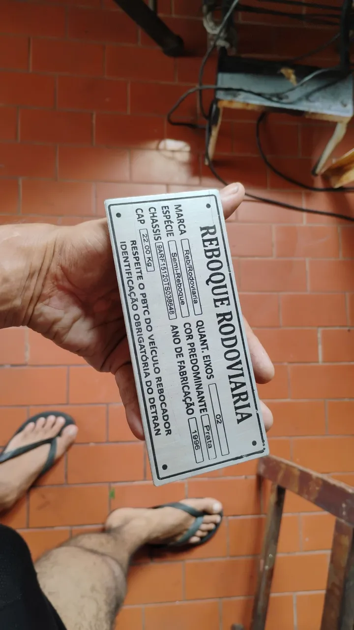 Etiqueta para carretinha