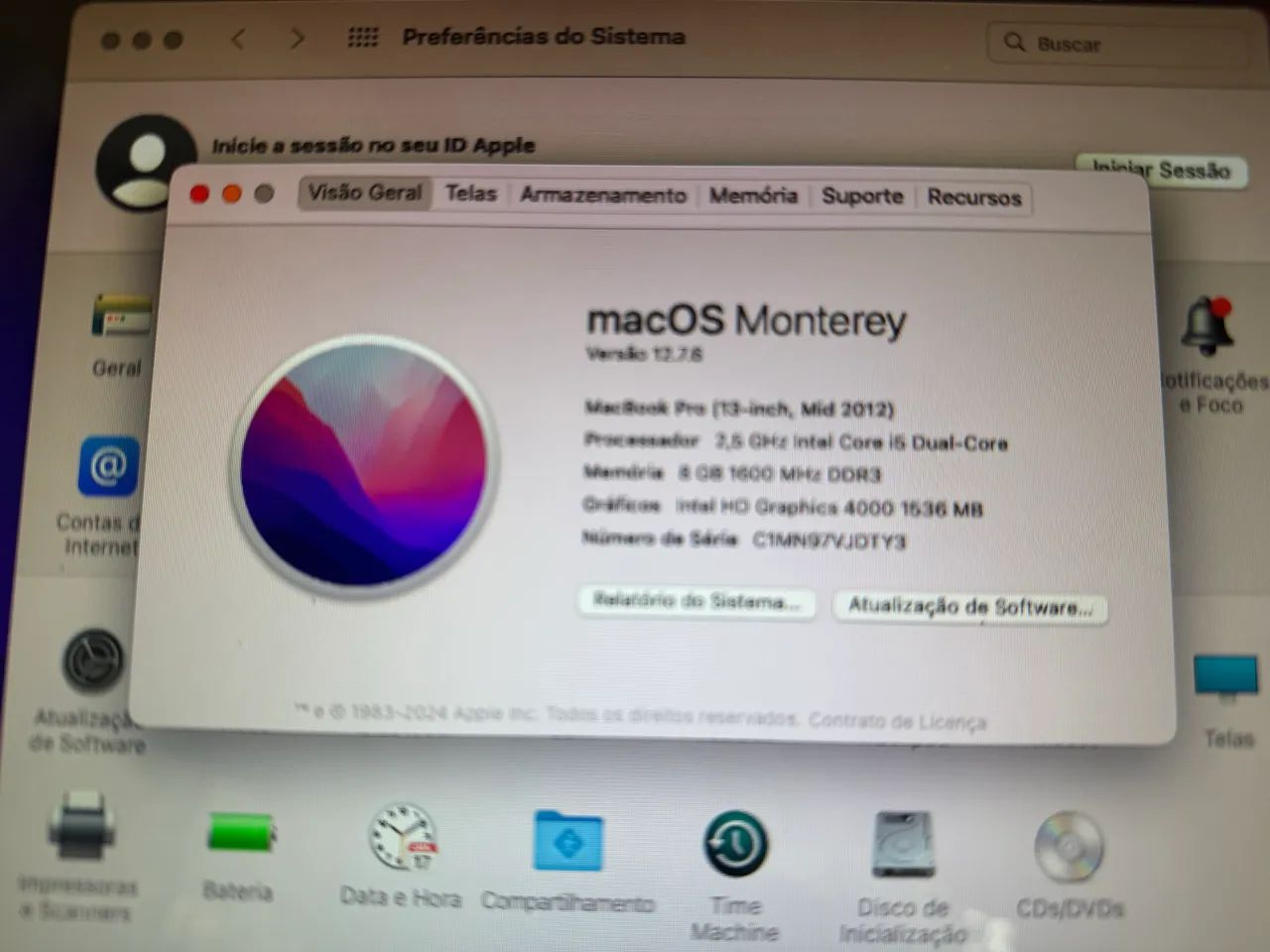 MacBook Pro 13" 2012 | i5 | 8GB RAM | SSD 1TB | uma ferrari com o Upgrade