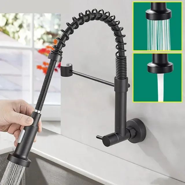 Torneira Gourmet Inox 50cm Pk103-b Sn02 Snel Premium Modelo Parede Cor: Preto Preto Faucet - Foto 4