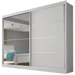 Guarda Roupa Verona Casal com Espelho 2 Portas 4 Gavetas Europa