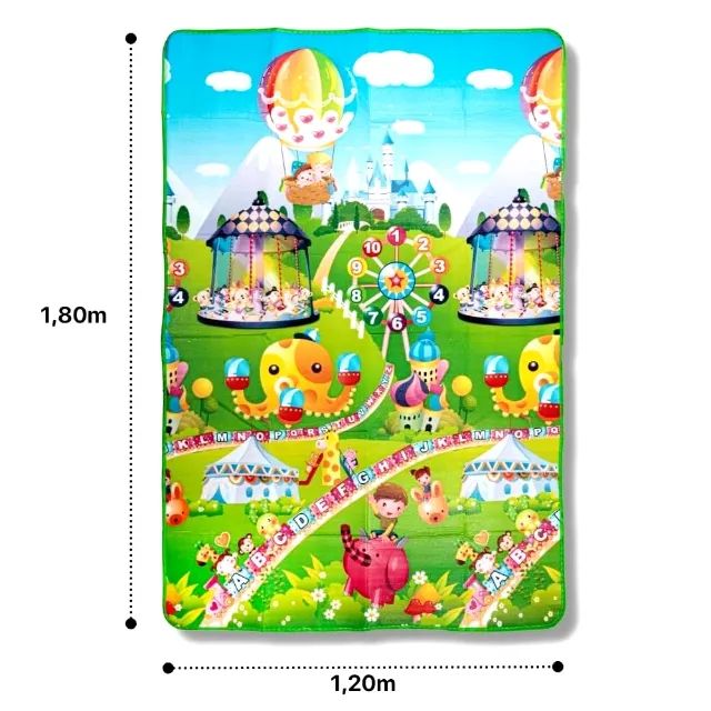 Tapete Infantil Gigante 1.8x1.2 Térmico Educativo Atividades - Foto 2