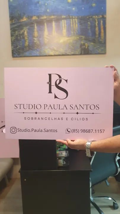 Placa para fachada da sua loja personalizada PVC