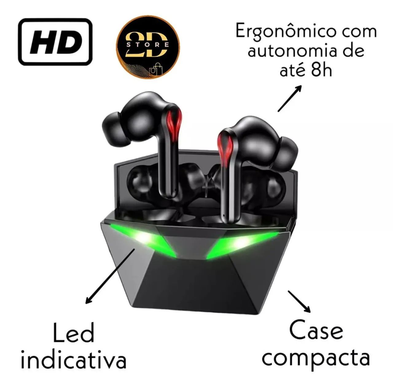 Fone de Ouvido Bluetooth Sem Fio com Cancelamento de Ruído - Foto 5