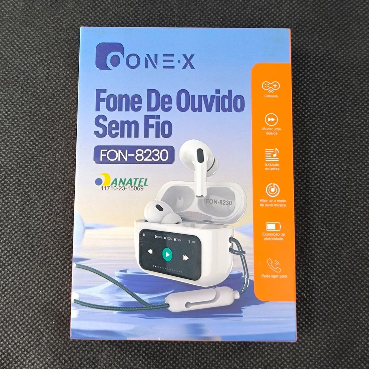 Fone de Ouvido Bluetooth Sem Fio Com Display - Novo