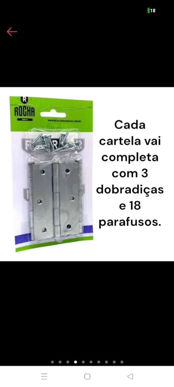3-Piece Zinc-Coated Hinge Set, 3½ Inches, with Screws for Doors64739518487297122