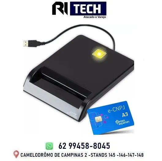 Leitora Cartão Smart Card Certificado Digital Usb 