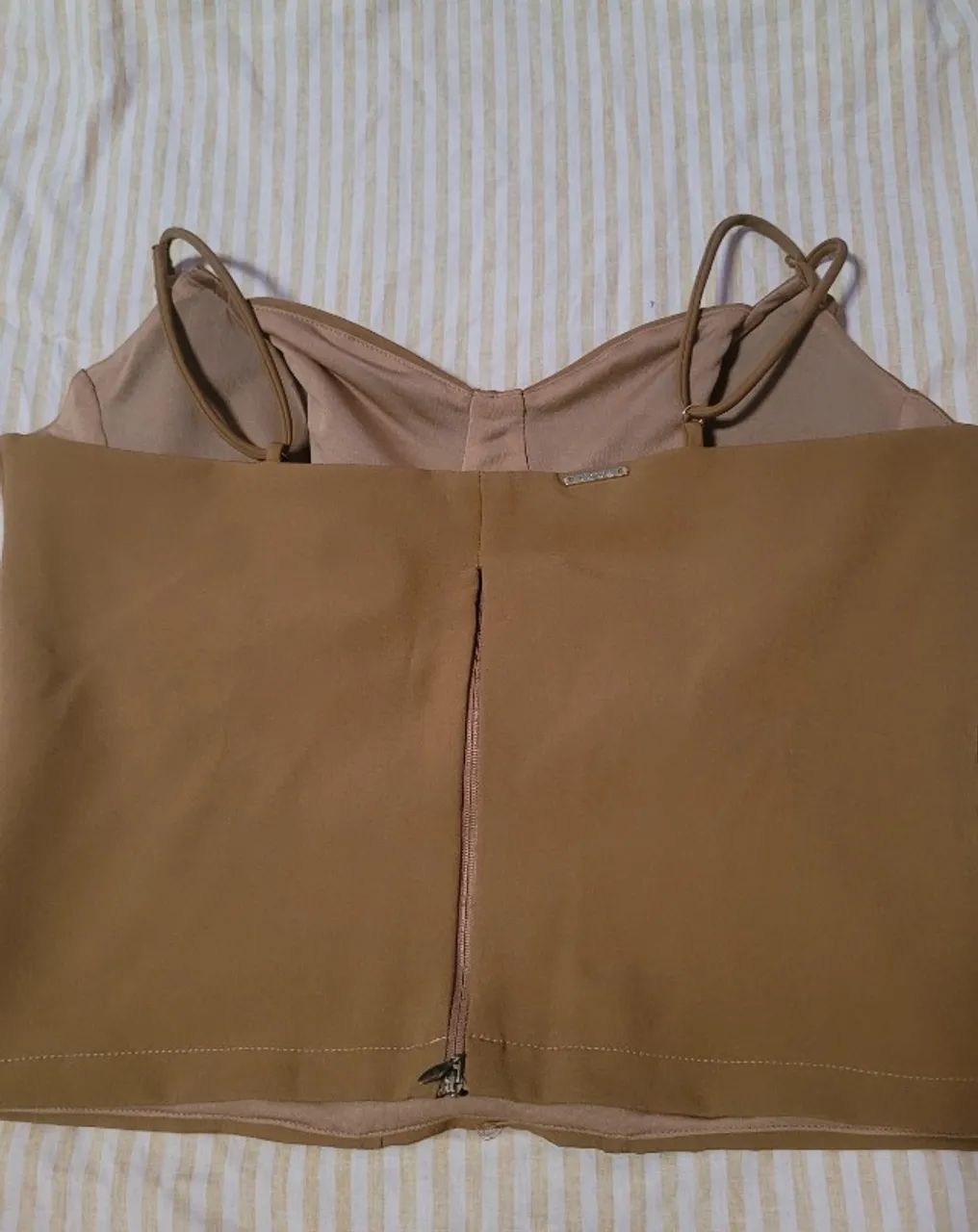 Blusa corset Colmeia caqui - Foto 3