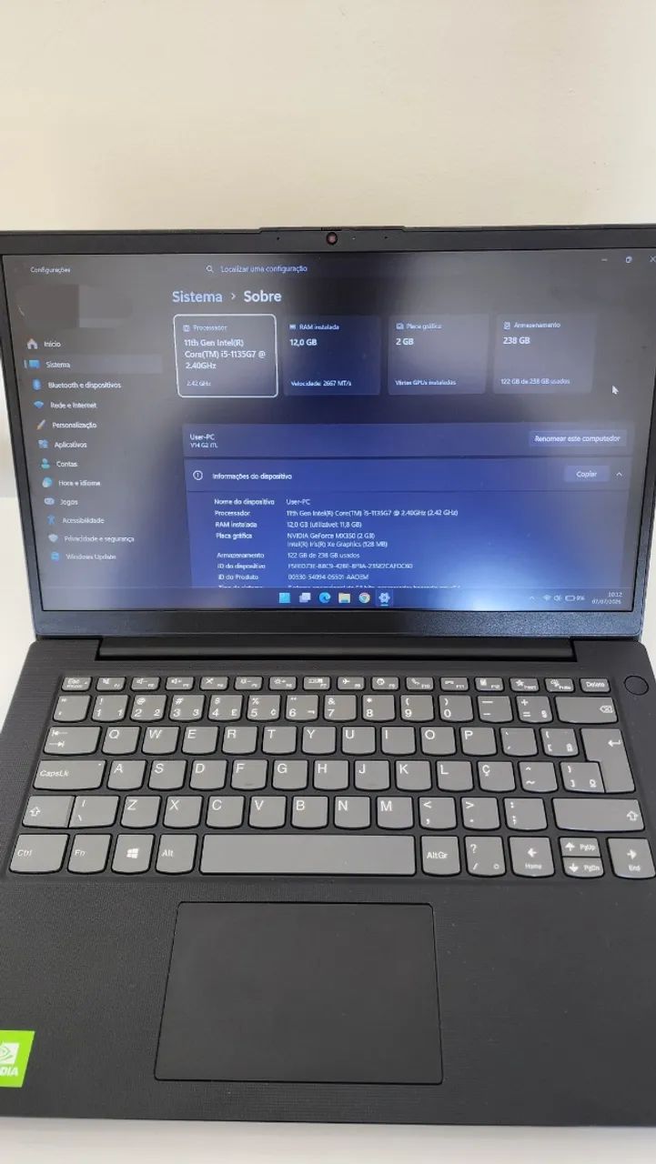 Lenovo Intel i5 1135G7 12GB RAM 256Gb - Foto 4