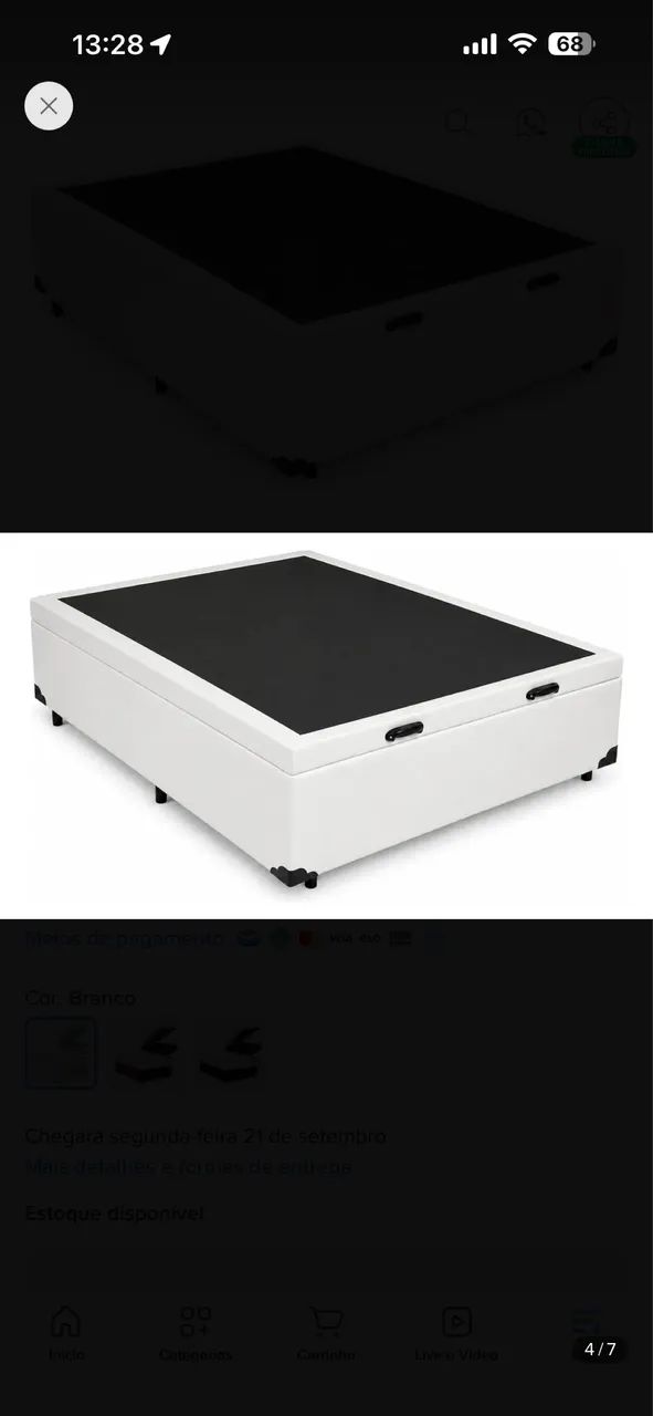 VENDO CAMA BOX CASAL COM BAÚ  - Foto 4