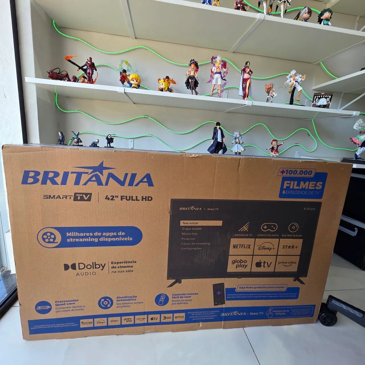Smart TV 42" polegadas FULLHD (1920X1080P) Britânia *Nova- Televisão, Roku TV, LED - Foto 5