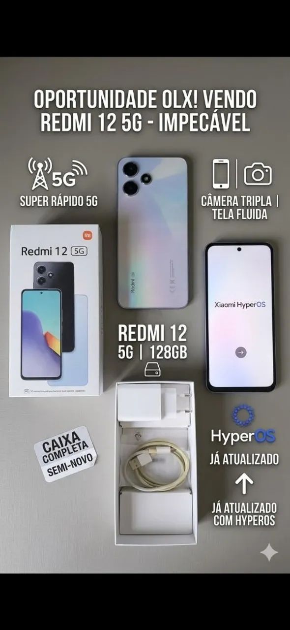 Xiaomi Redmi 12 5G semi-novo