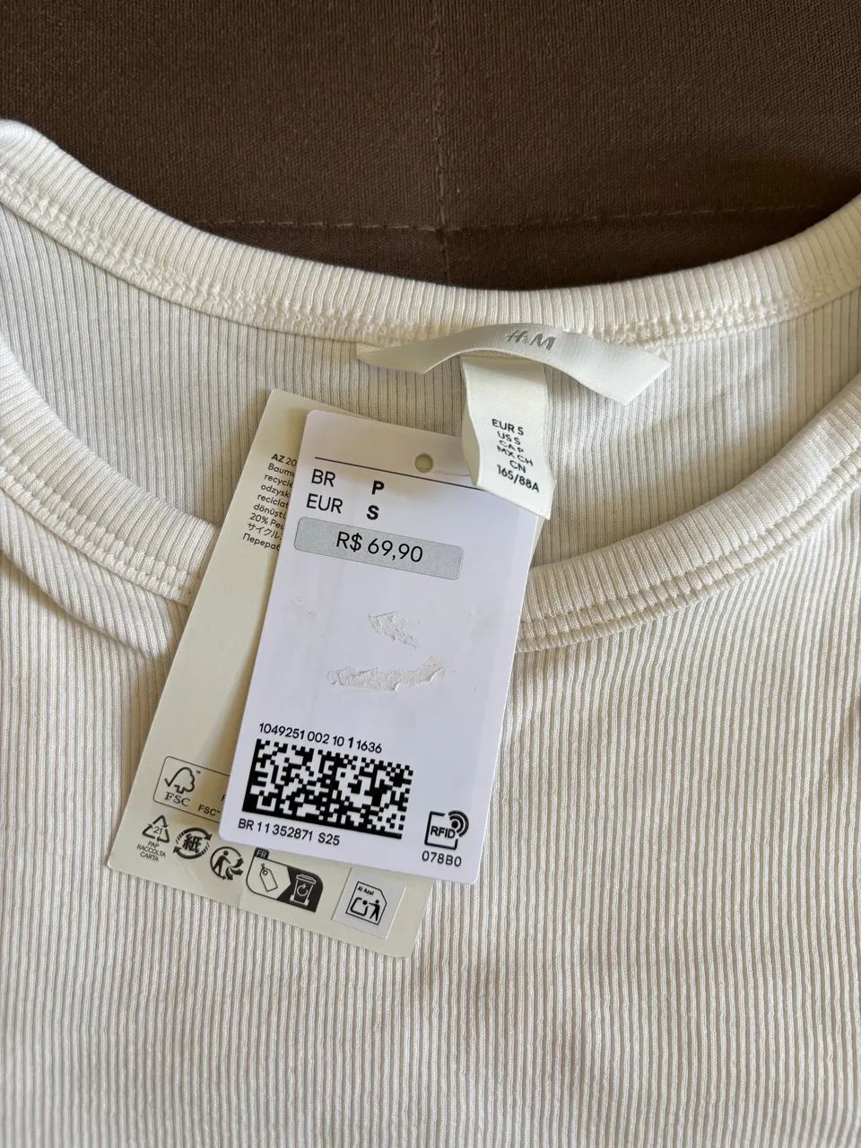 Regata H&M Bege Nova Tamanho P - Foto 3