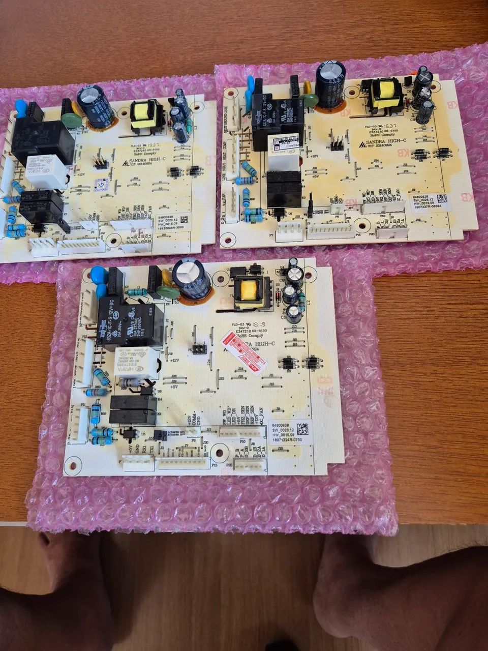 Placas eletrônicas com defeito