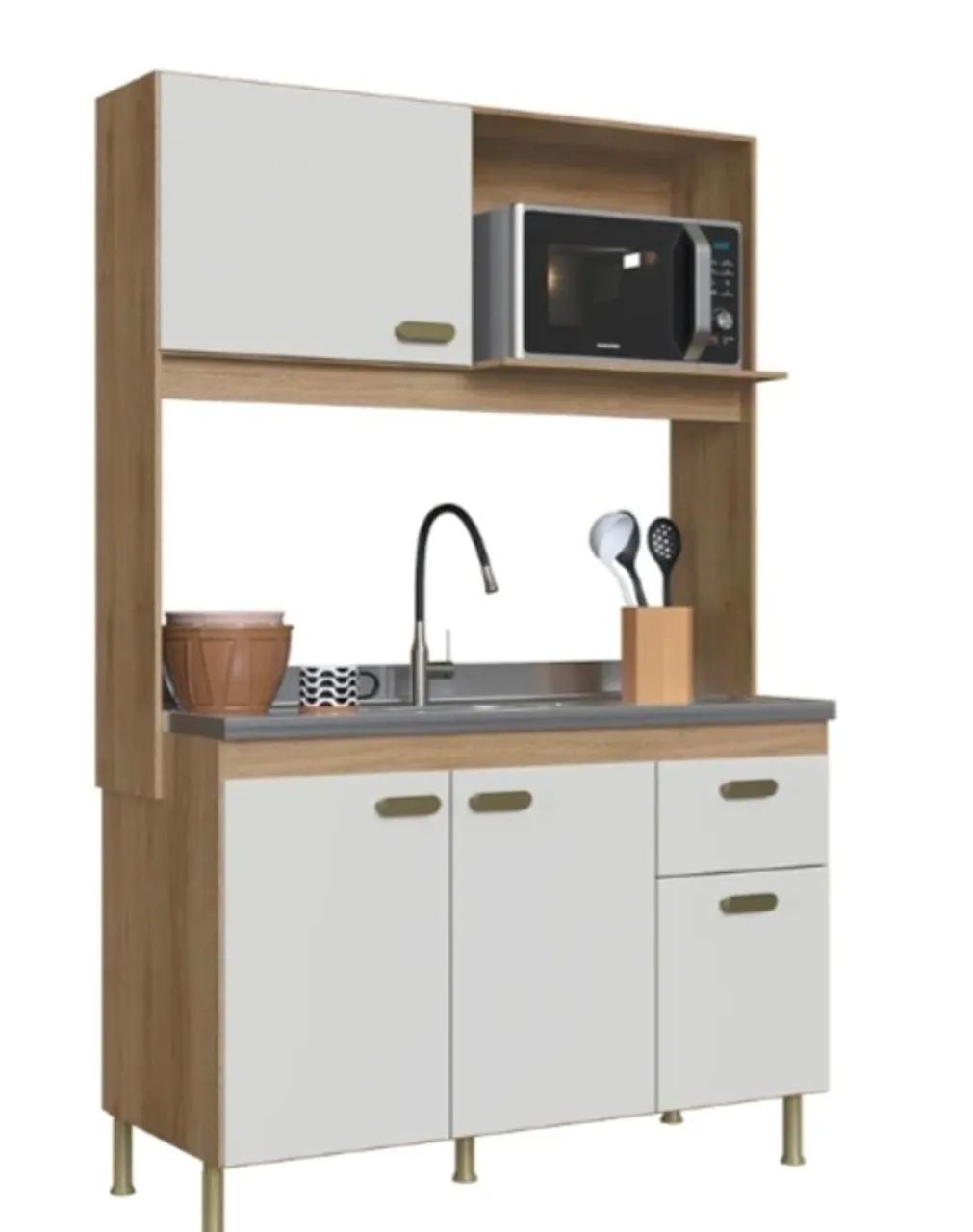 Cozinha compacta sem a pia