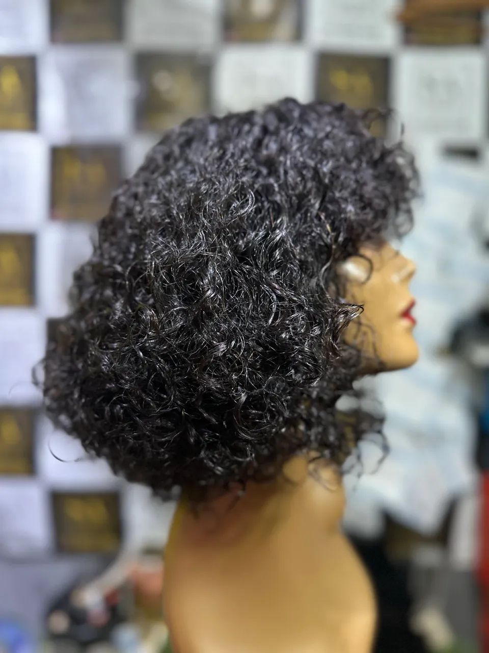 WIG CABELO HUMANO cachos com franjas  - Foto 4