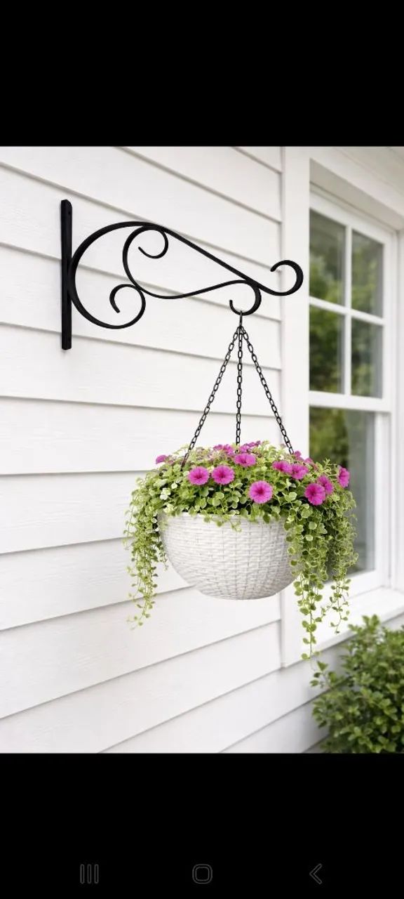 Suporte para Vaso de Planta em Ferro Decorativo | Parede | Jardim Varanda - Foto 2